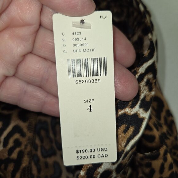 Ena Pelly Womens Cheetah Flare Pants Neutral Size 8 Polyester & Rayon Animal Pri - Picture 8 of 12